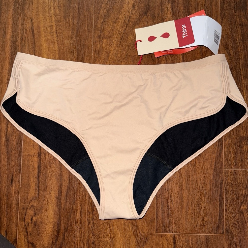 NWT Thinx Sport Period Underwear 3XL Beige Moderate Absorbency Leakproof